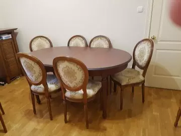 Akciós, XVl. Lajos stílusú asztal + szék Akciós, XVl. Lajos stílusú asztal + szék